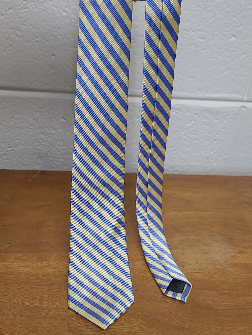 Crewcuts Yellow & Blue Striped Silk Tie